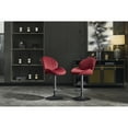 thumbnail image 4 of Set of 2 Red Bar Stools | Ideal for Kitchen and Pub Use, Rotatable | Simple and Elegant Design with Custom - Made Fabric | Meets Comfort and Aesthetic in Venues, 4 of 7