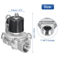 thumbnail image 2 of Stainless Steel Electric Solenoid Valve, 1" NPT 24V DC Air Valve Normally Closed Water Gas Fuel Diesel Oil, 2 of 5