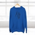 thumbnail image 4 of Effete Feline Claw Marks Scratch Three-Panel Fleece Hoodie, 4 of 6