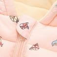 thumbnail image 5 of Ruyang Toddler Baby Dinosaur Puffer Jackets Cute Car Flowers Graphic Hooded Quilted Coat Winter Warm Cotton Down Outwear, 5 of 7