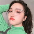 thumbnail image 4 of Naierhg Clear Lens Glasses Square Anti-radiation Portable Simple Style High Clarity Eye Protection Eyewear Retro Frame Women Computer Anti-blueray Glasses for Office, 4 of 8