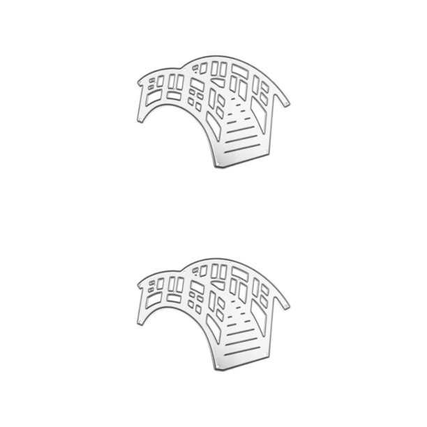 Injueey Bridge Metal Embossing Die Lightweight Embossing Handmade Diary Cuts DIY Decoration Embossing Template for Craft 2Conjunto