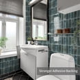 thumbnail image 3 of ABCISI 10 Sheets Subway Tile Peel and Stick Backsplash, 12”×12”Blue Self Adhesive Wall Tiles Stick on Back Splash for Kitchen,Bathroom,Camper, Easy to Clean and Resistant to Water, Oil, Heat, 3 of 21