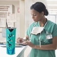 thumbnail image 2 of Vaso de enfermera con tapa y pajita de acero inoxidable de 20 oz, vaso delgado de enfermera con aislamiento, botella de agua, taza de viaje, regalo de enfermera para mujeres, 2 of 6