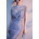 thumbnail image 3 of Vestido de noche de cola de pez para mujer, elegante, elegante, para banquetes, para anfitrionas de reuniones anuales, vestido largo con lentejuelas para socialité, 3 of 5