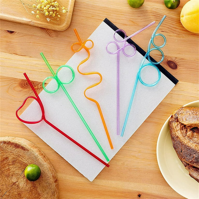 H B on X: Crazy Curly Drinking Straw Glasses Novelty Joke Games Fun Party  Favour Gift   / X