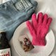 thumbnail image 1 of Lindo pequeño castor loopy guantes de felpa polar coral estudiante montar guantes de dedo mujer invierno cálido, 1 of 5