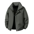 thumbnail image 3 of Zedker Men's Winter Puffer Jacket Heavyweight Quilted Puffer Coat Full Zip Insulated Casual Jackets Windproof Padded Coats Trendy Gray XXL, 3 of 7