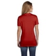 thumbnail image 2 of The Hanes Ladies 45 oz, 100% Ringspun Cotton nano-T V-Neck T-Shirt - DEEP RED - XS, 2 of 2