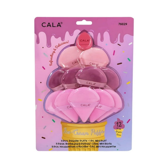 Cala Ice-Cream Puffs Blending Sponges – 12 pcs | Reusable Makeup Blenders