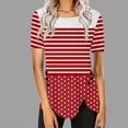 thumbnail image 1 of Liquidation d'Économies! BEFOKA T-Shirt pour Femmes Grande Taille, Hauts Blouse d'Été Décontractés pour Femmes, Blouse Décontractée Décontractée pour Femmes à Boutons Imprimée à Manches Courtes Blouse/chemise à Manches Courtes à Col Rond, 1 of 5