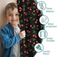 thumbnail image 3 of Blackout Kids Curtains,Black Christmas Cherry Pattern Childrens Insulated Curtains Set Of 2,Bedroom Essentials,Toddler Room Decor 52"x63", 3 of 5