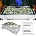 thumbnail image 5 of XMXY Car Sun Shade Windshield, Blue Swirl Floral Art Automotive Front Window Sun Visor for Cars SUV Trucks, Medium Size, 5 of 8