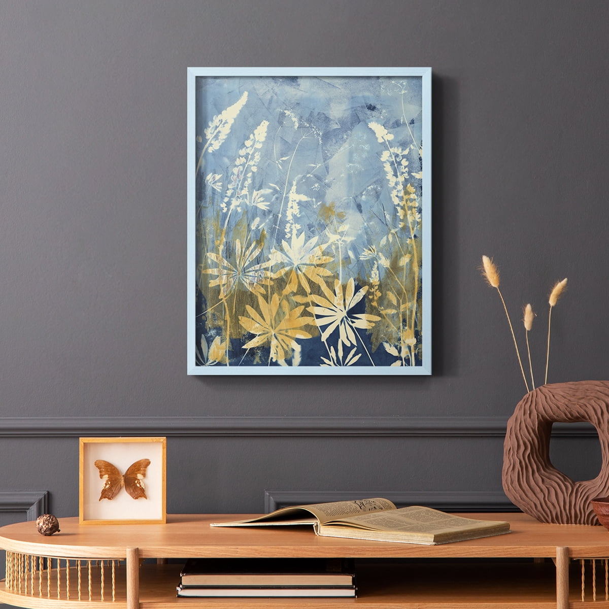 Wild Lupine Framed Print in Blue Solid Wood 8 x 10 Framed Print