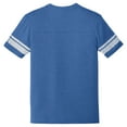 thumbnail image 6 of Yellow Rooster Men's Game T-Shirts with Stripes Printed Sleeves Heathered True Royal/White XL, 6 of 6