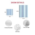 thumbnail image 7 of Geometric Stripe Kitchen Dish Towels for Drying Dishes Set of 4, Ombre Farmhouse Blue Vertical Striped Waffle Weave Microfiber Hand Tea Bathroom Towels Quick Dry & Absorbent Towel 12x12, 7 of 7
