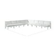 thumbnail image 3 of Meridian Furniture Nizuc White Outdoor Patio Modular Sectional, 3 of 8
