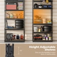thumbnail image 4 of 5 Tier Heavy Duty Garage Shelving Unit 72 Inch 36 Inch 18 Inch 2200 LBS Load Capacity Boltless Storage Rack Black Adjustable Rust Resistant, 4 of 9
