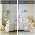 thumbnail image 5 of Twin Floral Reversible Cotton Duvet Cover Set with Throw Pillow,Multicolor Cotton Household Supplies Décor Bedding Bedding Sets, 5 of 16