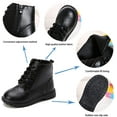 thumbnail image 6 of Toddler Kids Boys Girls Hiking Boots Waterproof Synthetic Leather Non Slip Lace-up Ankle Outdoor Boots Shoes, 6 of 7