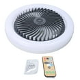 thumbnail image 2 of Ventilador De Techo LED, Giratorio 30 W, 3 Velocidades De Viento, Función De Sincronización De Luz, Luz De 3 Colores, Espectro Completo, Regulable Con Remoto Para Oficina, 2 of 7