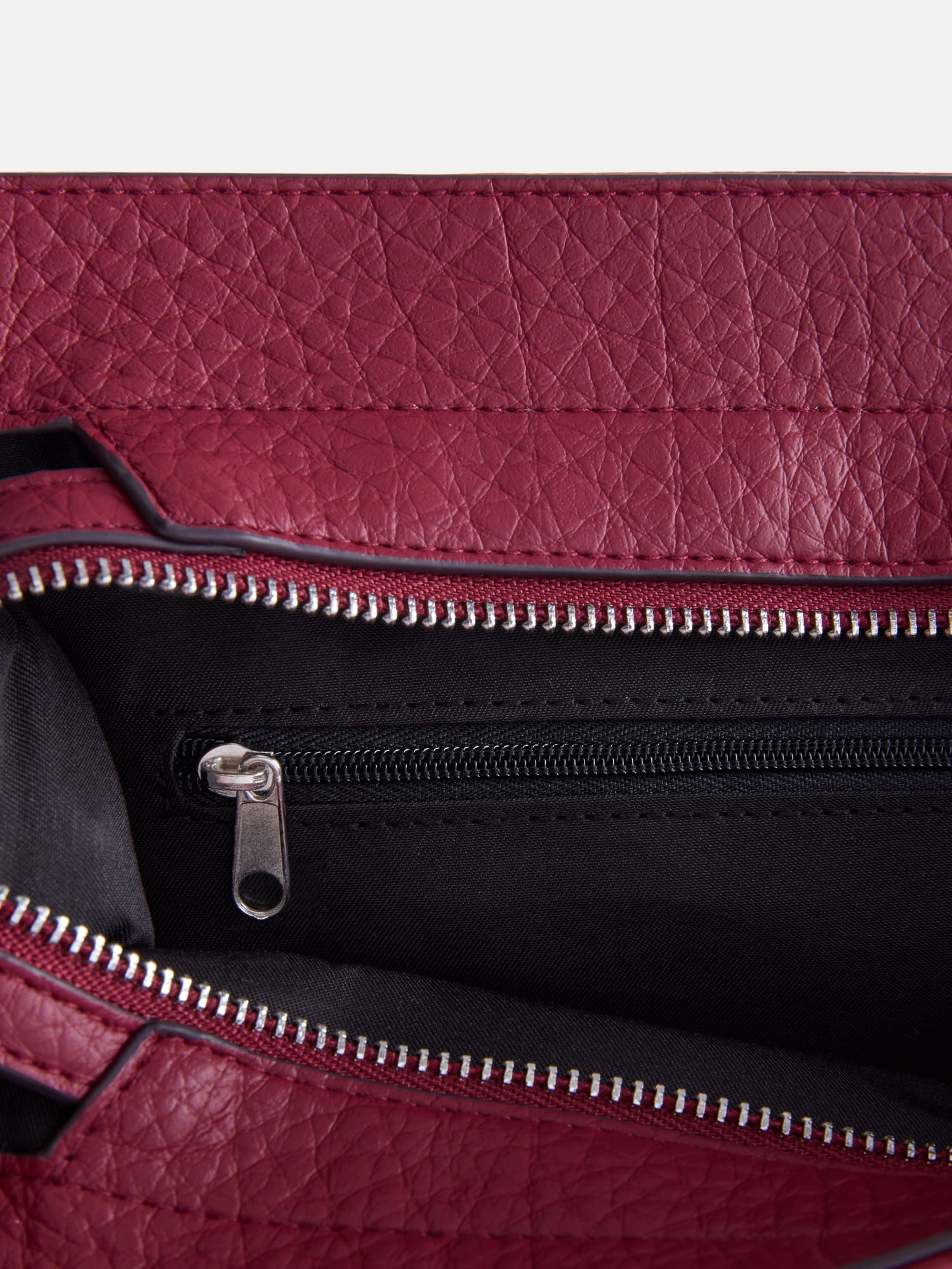 No Boundaries Women's Fashion Square Tote Bag, Rich Red