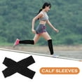 thumbnail image 3 of 1 Paire de Manchons de Compression Noirs pour Mollets pour Femmes, Respirants, Soutien de Pression, 3 of 8