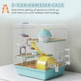 thumbnail image 4 of PawHut Cage pour Hamster, Cage pour Gerbille avec Roue d'Exercice, Tube de Jeu, 4 of 10