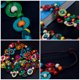thumbnail image 2 of Collar de cuentas de madera en capas coloridas Coconas de concha de cáscara de estilo bohemio para mujeres, 2 of 4