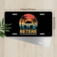 thumbnail image 2 of License Plate, Retro Beach Retirement Decorative Front,Personalized Stainless Steel License Plate Cover For Men Women,12.2" X 6.2", 2 of 6