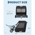 thumbnail image 2 of High-Capacity 50" Tow Behind Lawn Sweeper – 33 cu ft Leaf and Grass Collector – Adjustable Height – Easy Dump Rope – for Yard, Driveway and Sidewalk Cleanup, 2 of 2