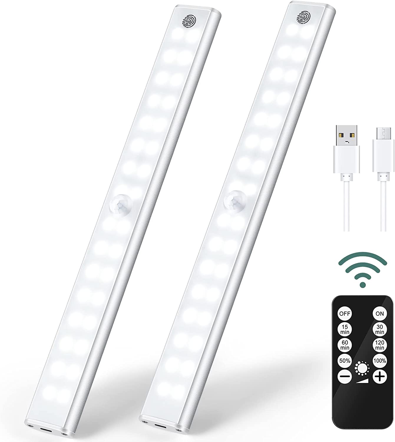 Under Lighting, Rechargeable 32 LED Closet Lights with Remote