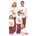 thumbnail image 1 of Christmas Family Matching Pajamas Sets, Xmas Elk Reindeer Print Family ​Christmas Pjs ​Matching Sets Loungewear Outfit T-Shirt /Casual Trouser Pant Set, 1 of 5