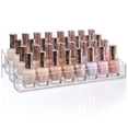 thumbnail image 1 of Soporte para botellas de esmalte de uñas StorI, varios niveles, plástico transparente, 1 of 8