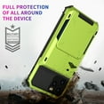 thumbnail image 2 of Card Holder Case for iPhone 12 Pro Max 6.7" 2021, Allytech Hard PC Back and Soft Silicone Rubber Inner Hybrid Anti-Scratch Shockproof Hidden Wallet Credit Card Storage Flip Back Cover, Green, 2 of 7