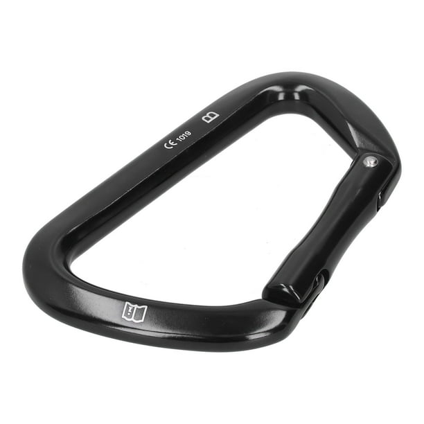 Clip de escalada, mosquetón en forma de D, mosquetón con forma de hebilla, mosquetón resistente y resistente Jadeshay A