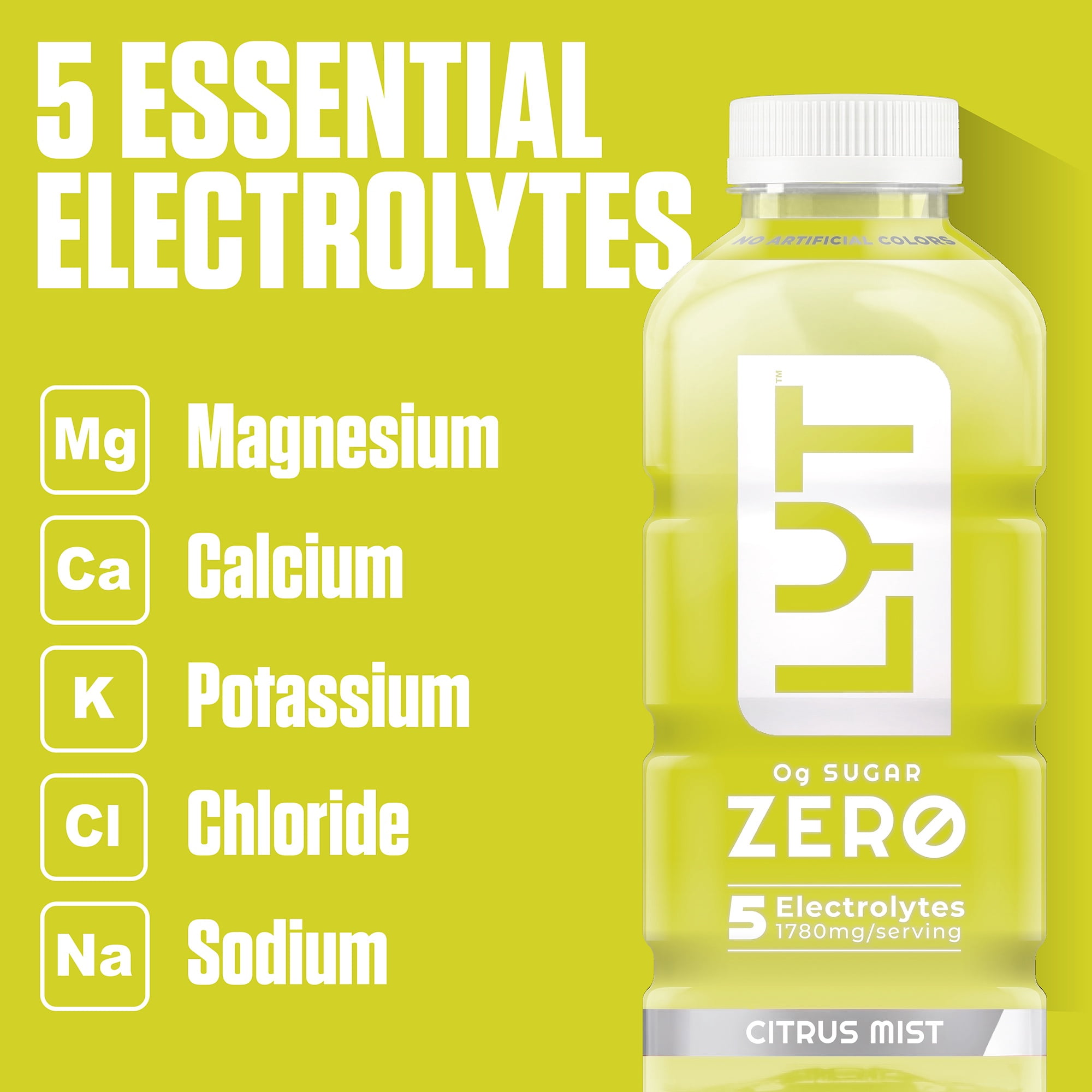 (12 pack) LYT™ Zero Electrolyte Drink Citrus Mist, 22 fl oz Bottle