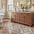 thumbnail image 5 of UERMEI 2'x6' Runner Rug for Hallway, Machine Washable Vintage Runner Rug Distressed, Non Slip Kitchen Floor Mat, Low Pile Rugs for Kitchen Halfway Bedroom Laundry Entryway, Brown Green, 5 of 10