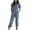 Gray Overalls Carpenter Jumpsuit, variant on Women's Casual Solid Pleated Waist Zip-Up Lapel Jumpsuit Pants Summer Trendy Olyvenn Womens Fashion Daily Slim Fit Stretch Overalls Carpenter Jumpsuit Purple 8