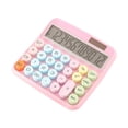 thumbnail image 2 of Calculadora de escritorio Calculadora mecánica Accesorio de oficina Calculadora de oficina de papelería escolar con energía solar de 12 dígitos para Rosa, 2 of 8