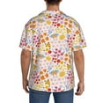thumbnail image 3 of Sikiie Colorful Floral Men's Wrinkle Free Untucked Cuban Shirt Business Casual Button Down Shirts Short Sleeve ShirtSmall, 3 of 5