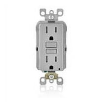 Leviton Gfci Outlet 15A 125V Polycarbonate Nema 5-15R Duplex Gray