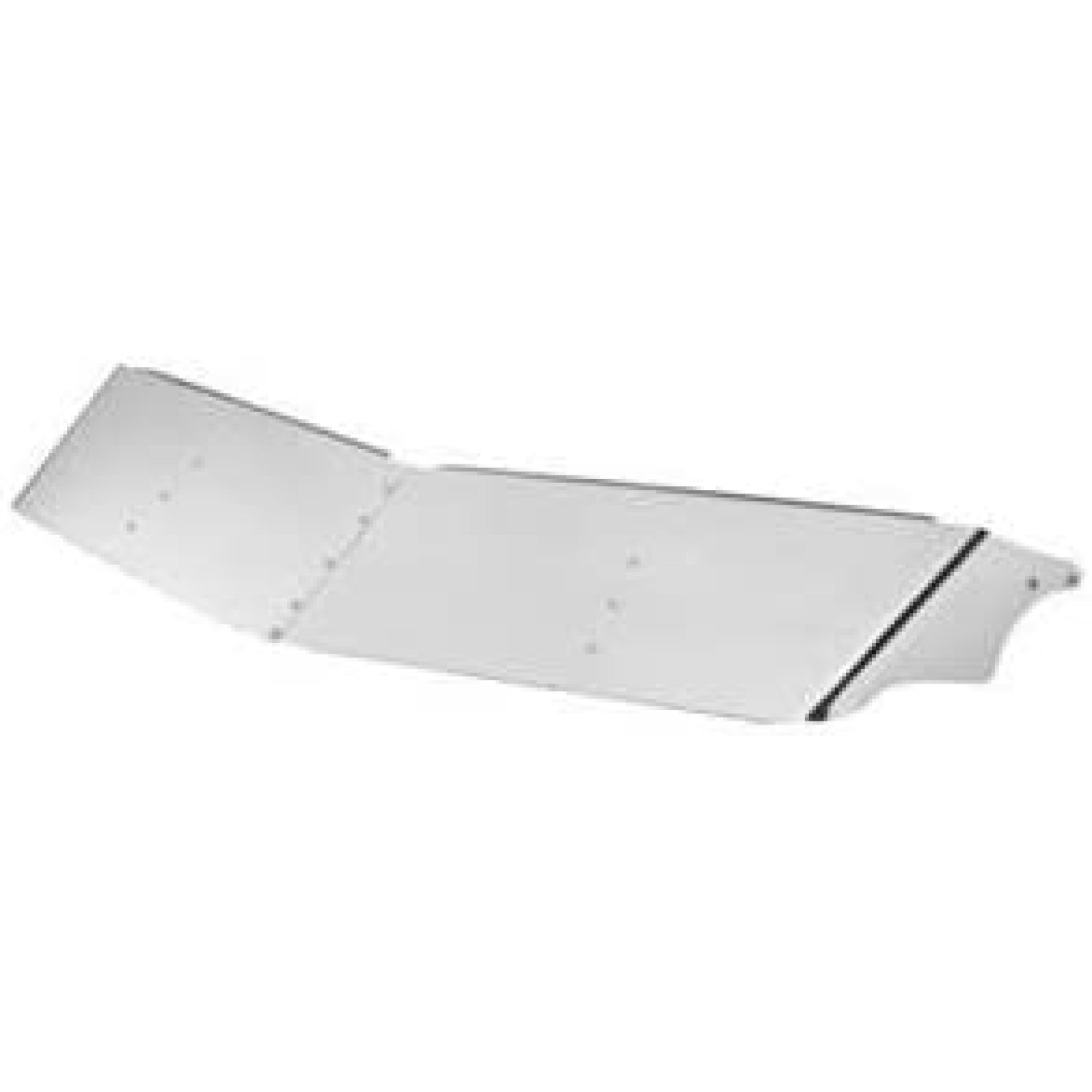 14" Stainless Steel Peterbilt Drop Visor For Standard Cabs, Constructed