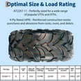 thumbnail image 4 of Mescukay Set of 2 ATV UTV Tire 22x7-11 ATV Mud Tires 22x7x11 Sport All Terrain 4 Ply Tubeless Tires 16mm Deep Tread, 4 of 9