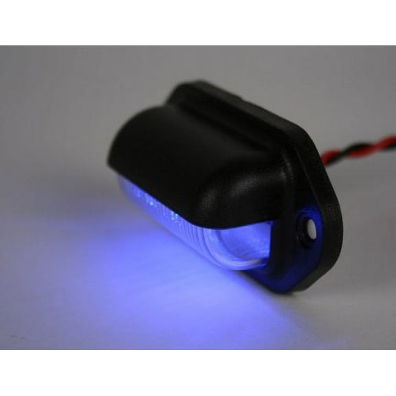 LED Convenience Courtesy LED Light - Six (6) BLUE internal LEDs - Waterproof, Compact 24VDC Fixture Truck, Auto, RV, Aircraft lighting