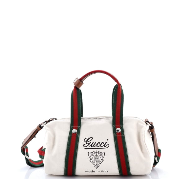 Pre-Owned Crest Duffle Printed Canvas Small By Rebag