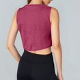 thumbnail image 4 of JULMCOMO Tank Tops for Women Crew Neck Workout Athletic Summer Cropped Tank Tops Sleeveless Breathable Gym Yoga Shirts Wine One Size, 4 of 5