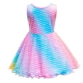 thumbnail image 3 of Girl’s Mermaid Costume Sleeveless Princess Dress Birthday Party Costume Outfits, 3 of 6