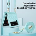 thumbnail image 6 of for Samsung Galaxy Z Flip 4 Case with Card Slot Holder, [RFID Blocking] [Crossbody Strap] Women Girls PU Leather Wallet Case Lanyard Kickstand Crossbody Bag for Z Flip 4 - Blue, 6 of 14