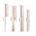 thumbnail image 4 of 4 Types Metal Comb Professional Barber Aluminum Dressing Comb, 4 of 5